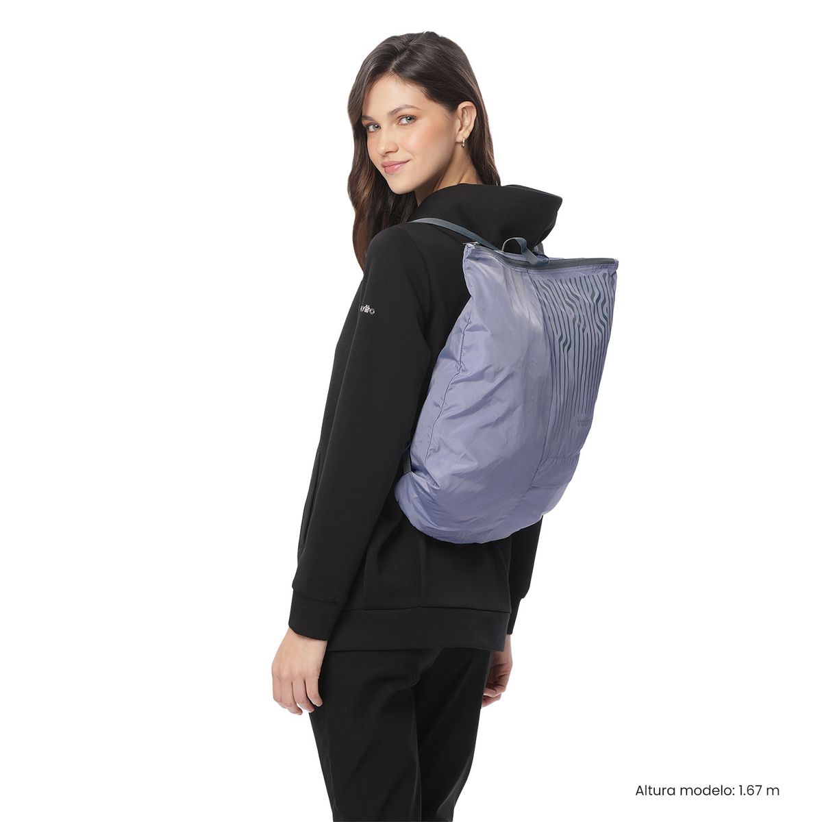 TOTTO - Multiuso Plegable Cierre Cremallera Morado Unisex Totto