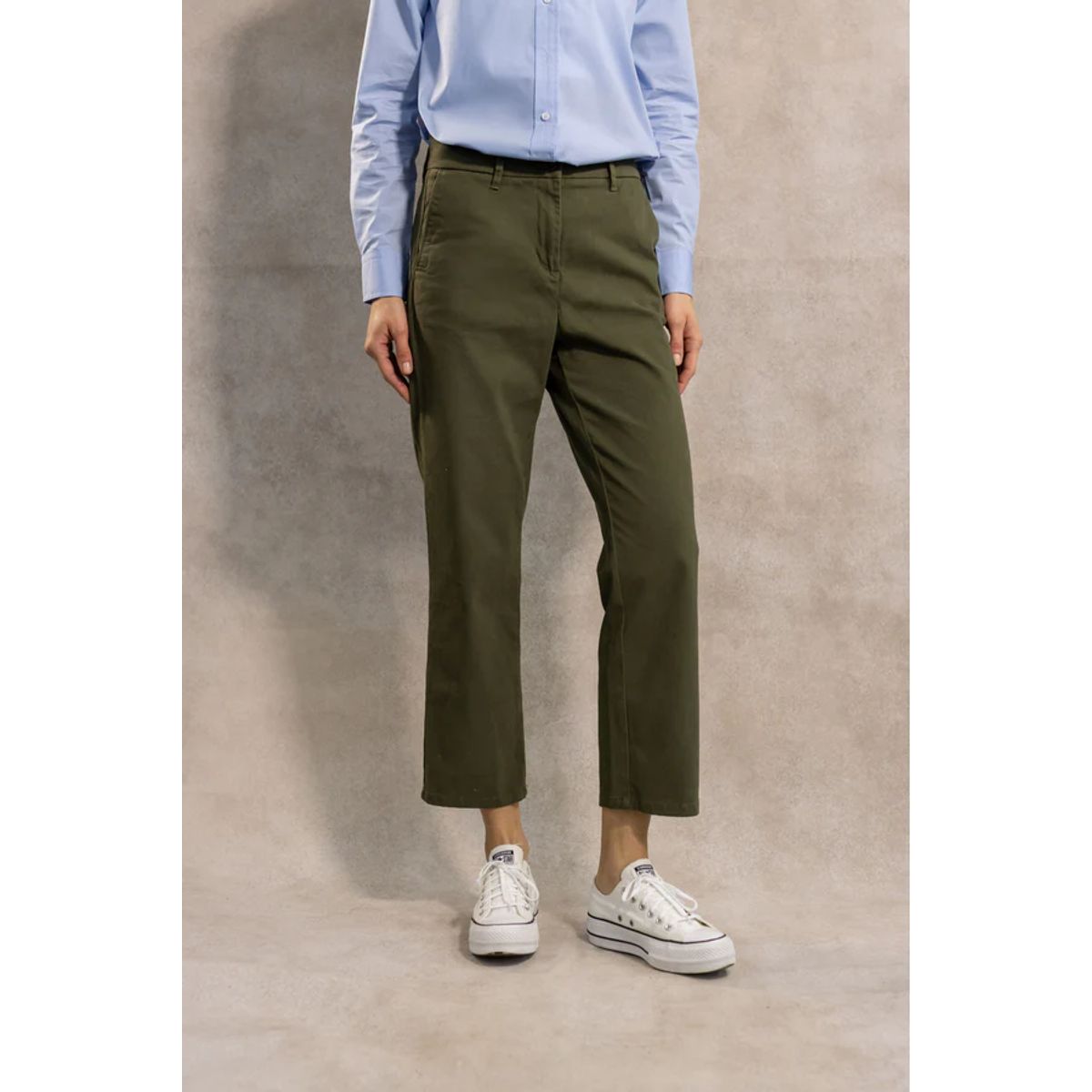 DANTE - Pantalon Elastico de Mujer Verde Militar