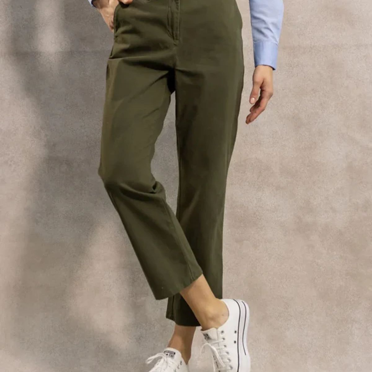 DANTE - Pantalon Elastico de Mujer Verde Militar