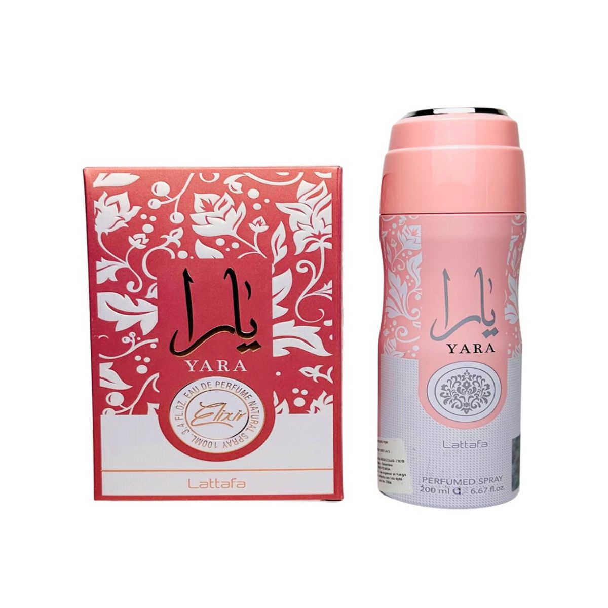 LATTAFA - Perfume Yara Elixir 100ML + Body Spray Yara Lattafa 200ML