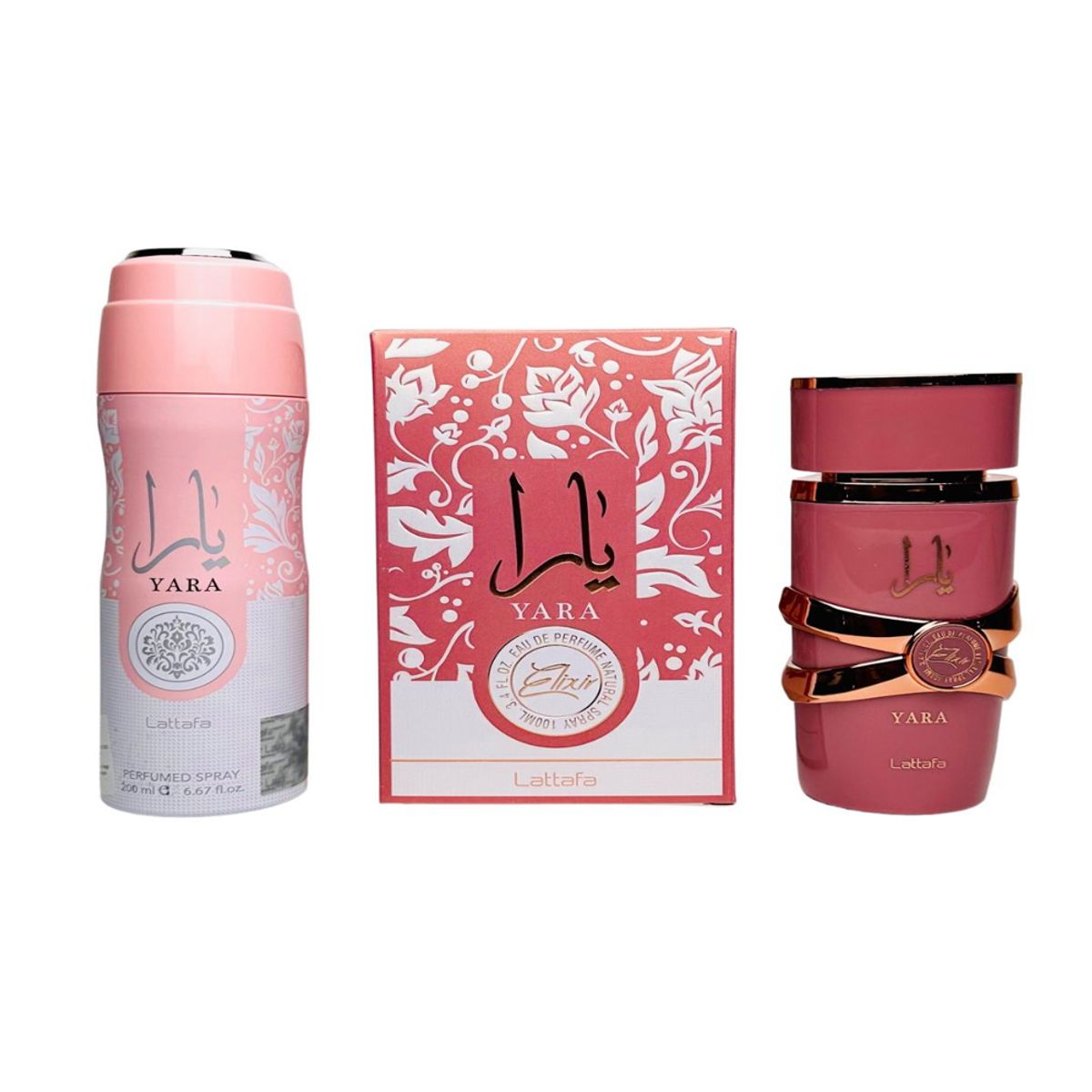 LATTAFA - Perfume Yara Elixir 100ML + Body Spray Yara Lattafa 200ML