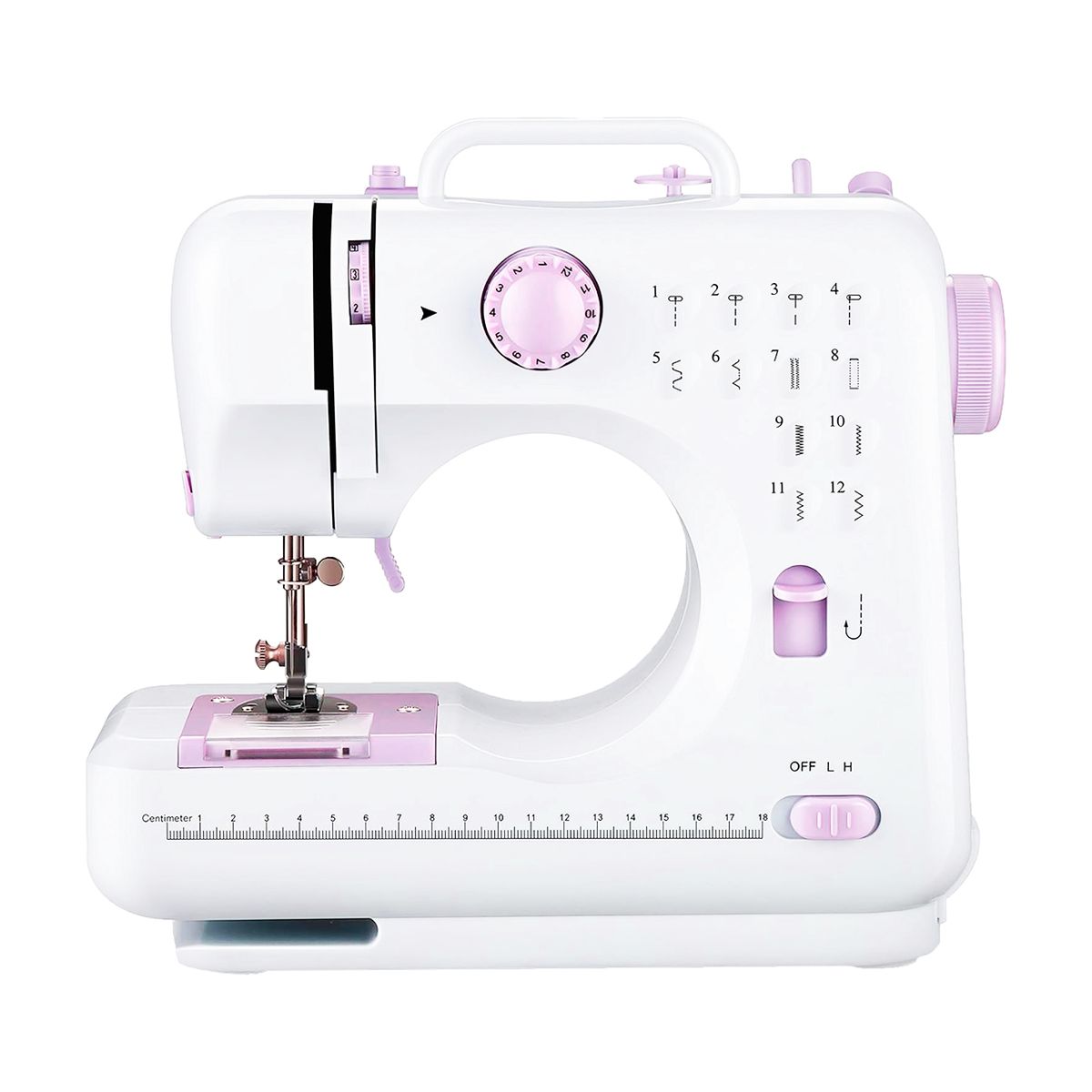 COMPRALOENCASA COM - Mini Máquina de Coser Portátil con Pedal Luz LED Costura SM-505A