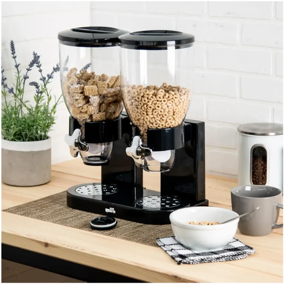 AMERICAN GENERICS - Dispensador De Alimentos Secos Granos Doble Control Caramelos Cereales