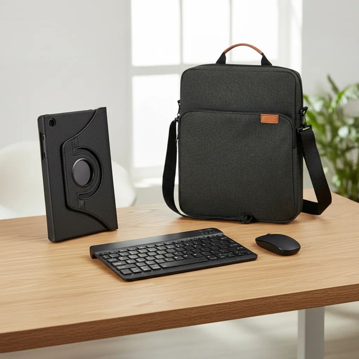 GENERICO - Estuche 360 Para Tablet + Teclado + Mouse + Bolso para honor pad x8a negro