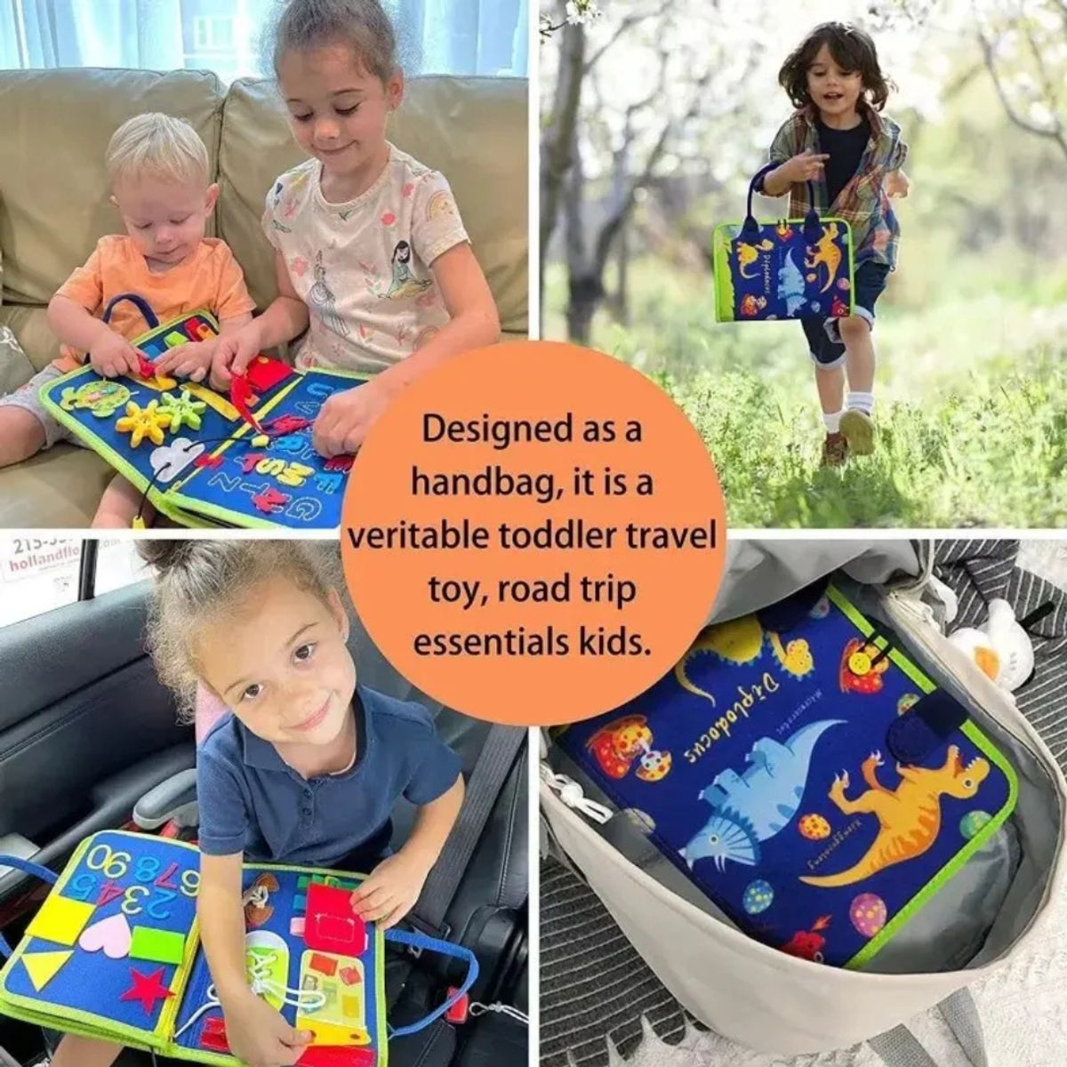 GENERICO - Libro Sensorial Montessori De Tela Juguete Didáctico Para Bebés y Niños