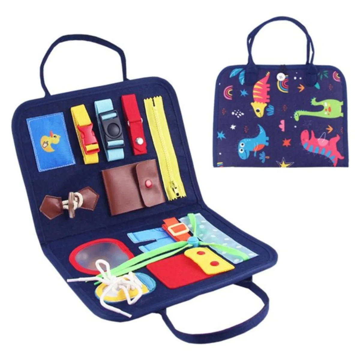 GENERICO - Tablero Libro Didáctico Busy Board Montessori Juguete Sensorial De Habilidades Motoras