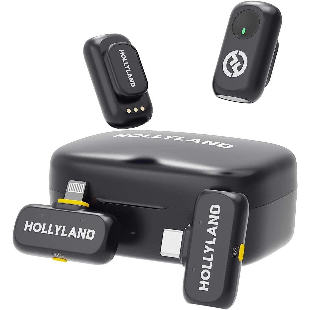 HOLLYLAND - Micrófono Inalámbrico Lark A1  2TX - 2RX - Estuche de Carga