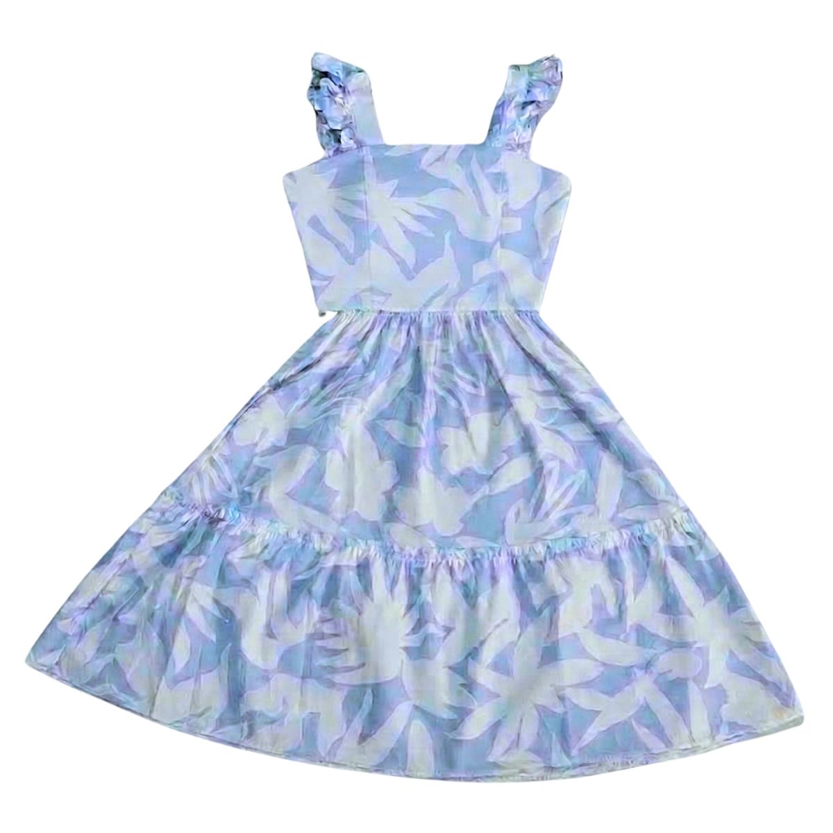 BIGBOYS - Vestido Malteada Flores Cielo Azul Niña - Talla 6