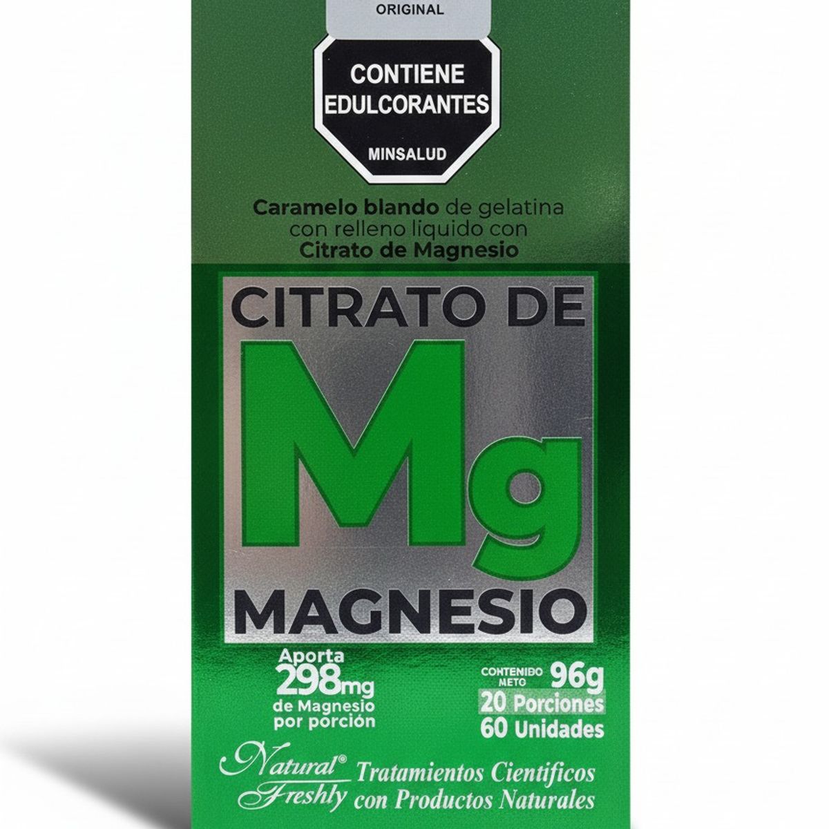 NATURAL FRESHLY - ALIMENTO CON GOMAS DE GELATINA CON CITRATO DE MAGNESIO X 60 U.