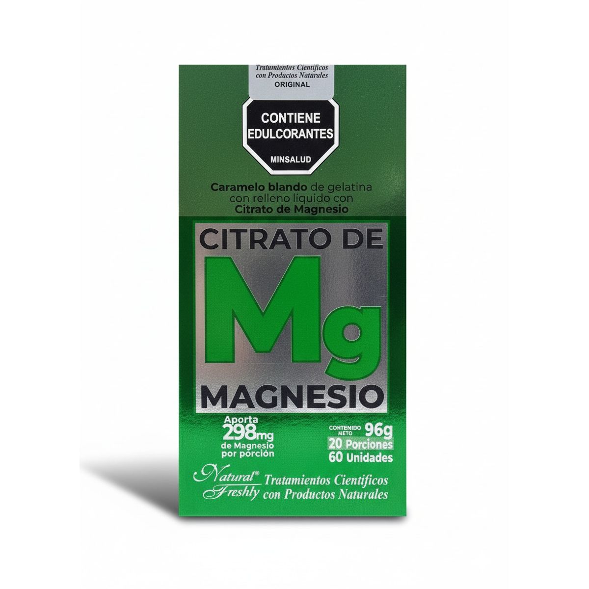 NATURAL FRESHLY - ALIMENTO CON GOMAS DE GELATINA CON CITRATO DE MAGNESIO X 60 U.