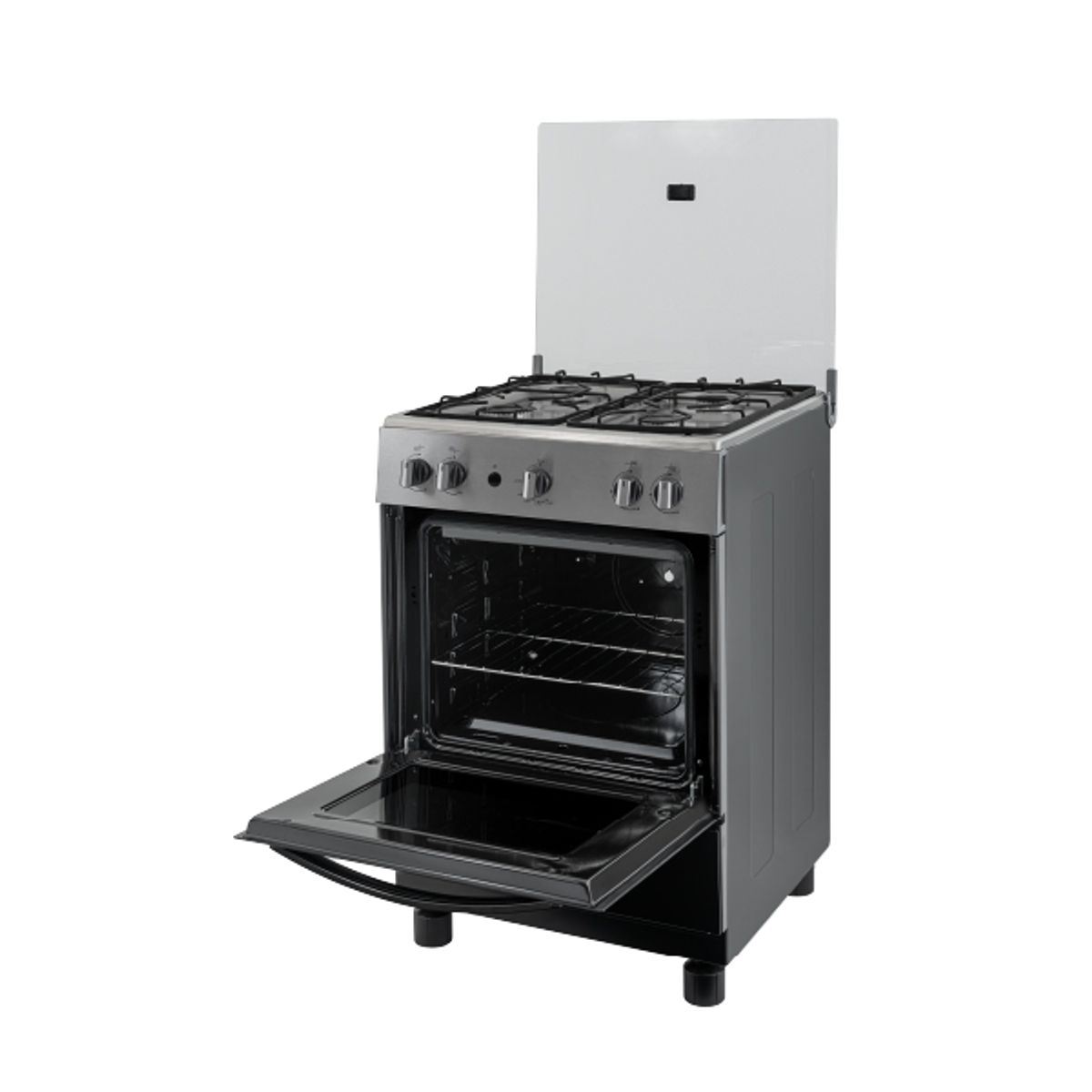 CHALLENGER - Estufa De Piso 4 Puestos Con Horno Gas Natural Negra 60cm Negro