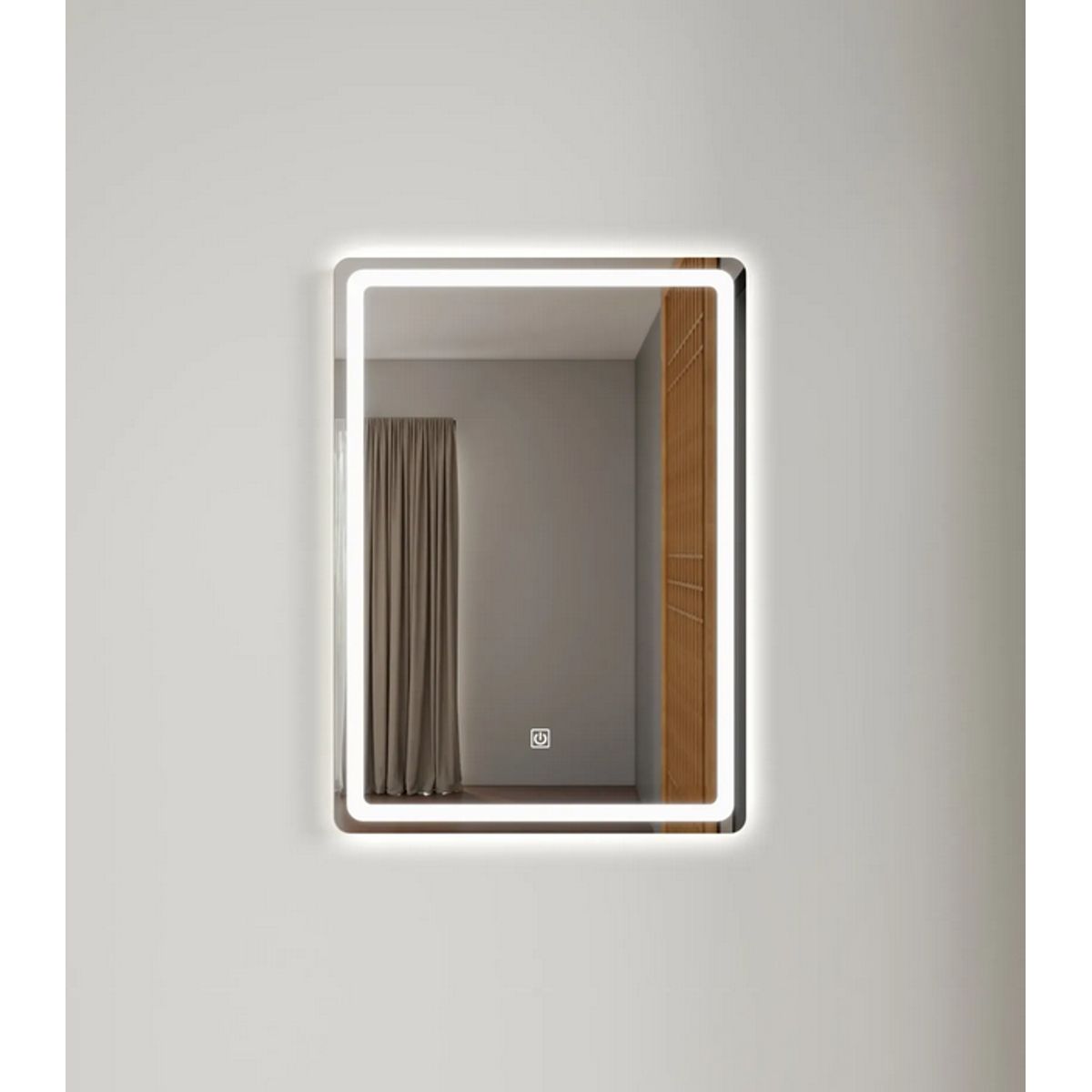 GENERAL - Espejo Rectangular  70 x 50 luz Led con boton luz neutra