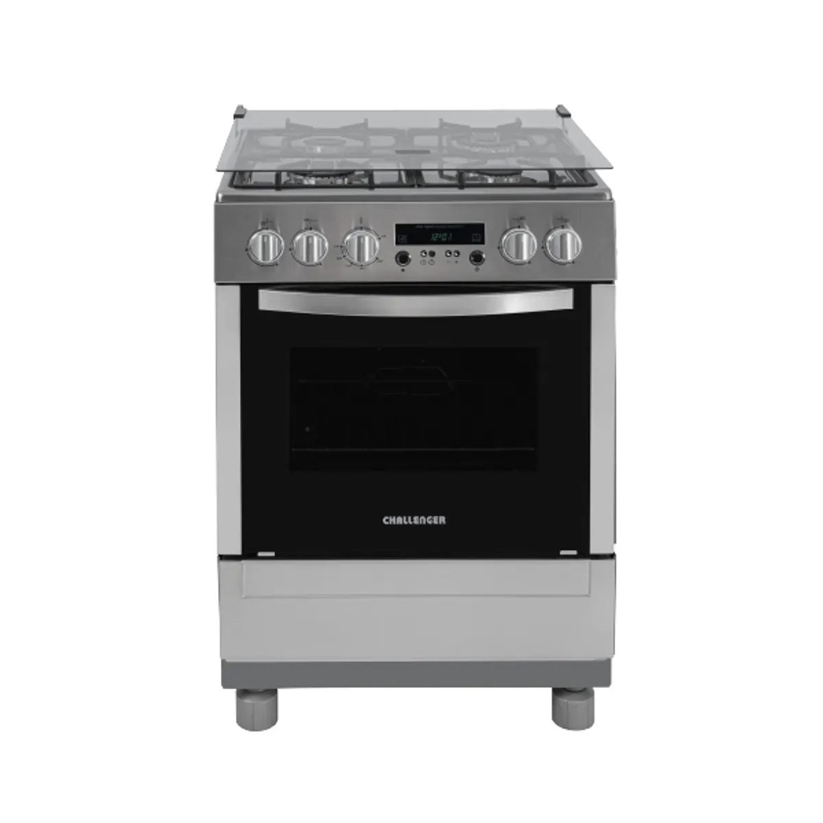 CHALLENGER - Estufa De Piso 4 Puestos Con Horno Gas Propano Gris 60cm