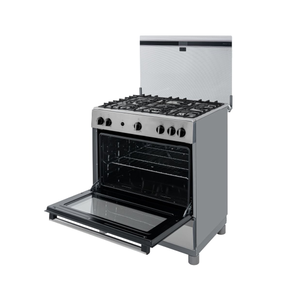 CHALLENGER - Estufa De Piso 5 Puestos Con Horno Gas Natural Negra 76cm Negro