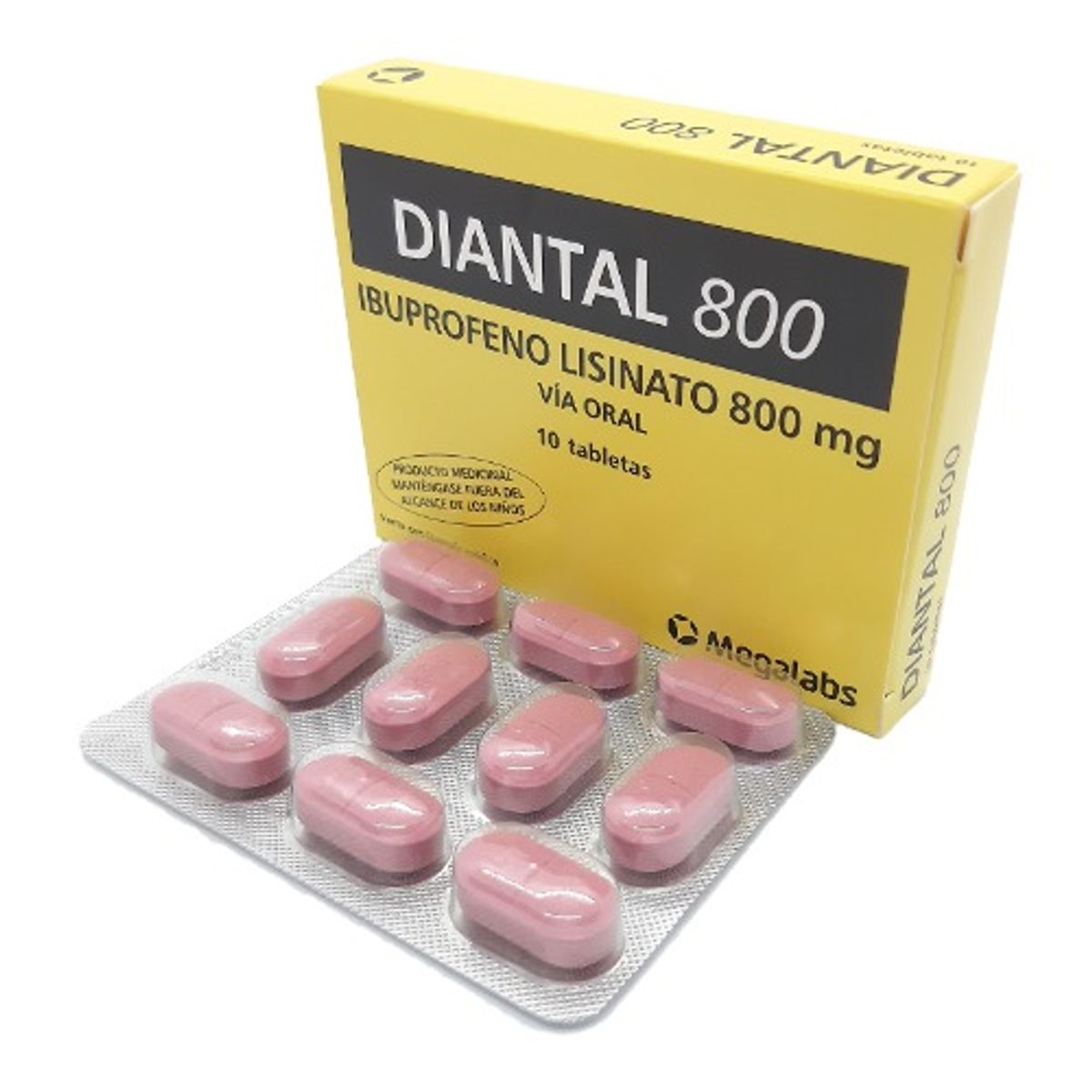 MEGALABS - DIANTAL 800 MG CAJA 10 TABLETAS