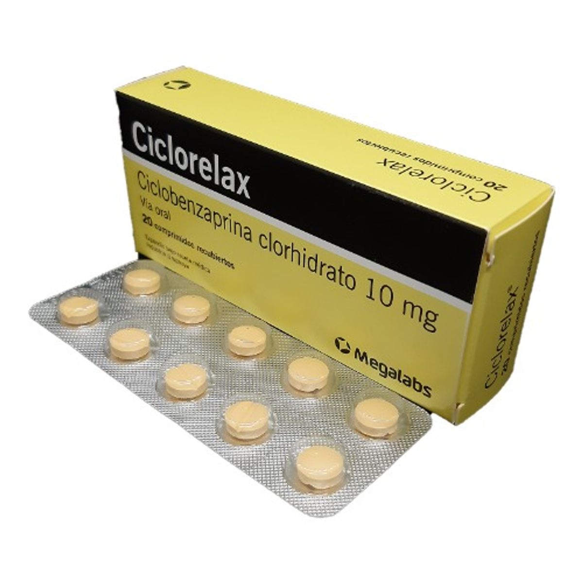 MEGALABS - CICLORELAX 10 MG COMPUESTO CAJA 20 TABLETAS