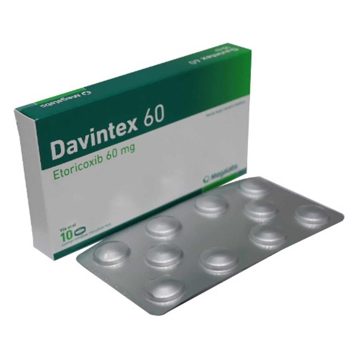 MEGALABS - DAVINTEX 60 MG CAJA 10 COMPRIMIDOS