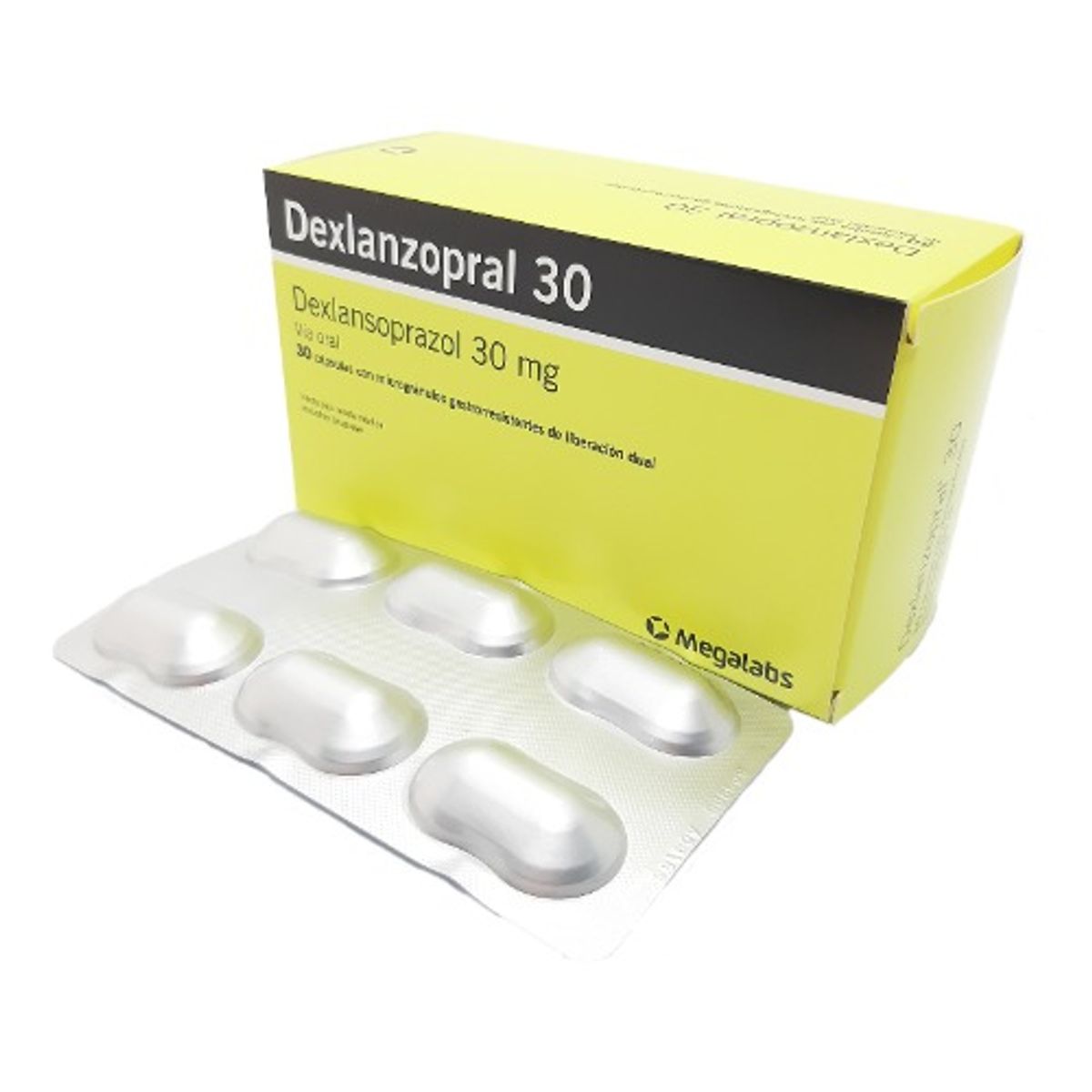 MEGA - DEXLANZOPRAL 30 MG CAJA 30 CAPSULAS