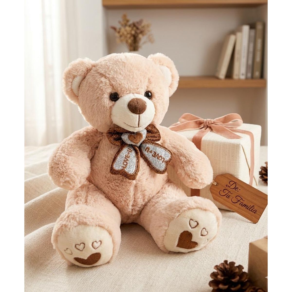 INFANTILES CAJUROMIX - Peluche Oso De 30cm Perfecto Para Regalar Beige