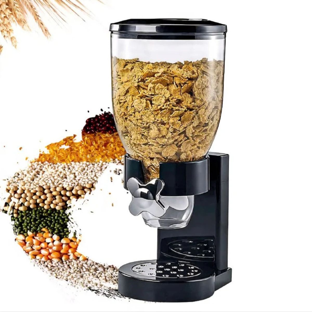 GENERICO - Dispensador De Cereales De 2L En Plástico  Ideal Para Arroz, Granos y Snacks