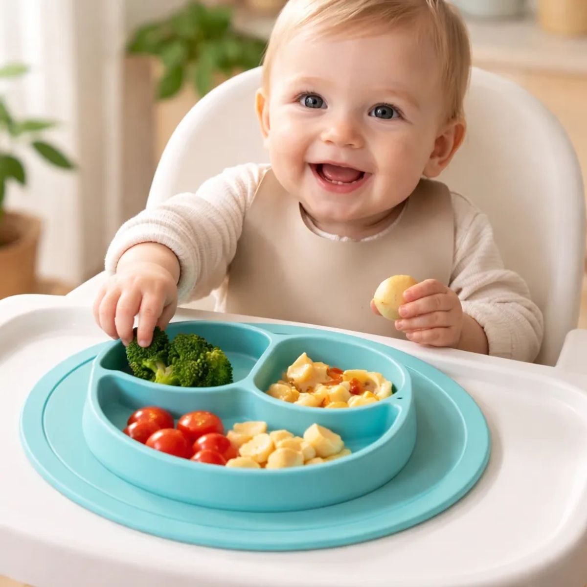 BEBESIT - Set de Alimentación Bebé Plato y Cubiertos