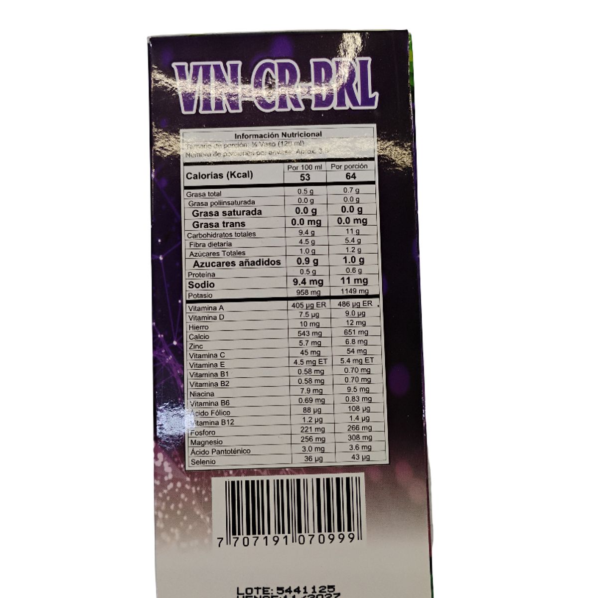 GENERICO - vin-cr-brl vino cerebral - maca borojo chontaduro 400ml