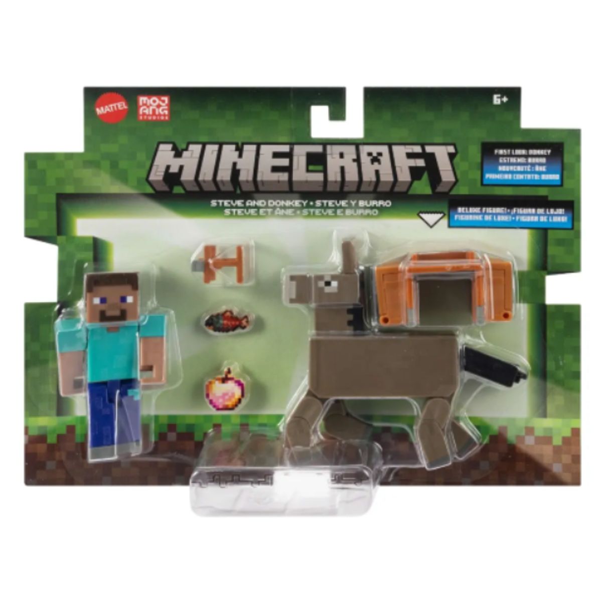 MINECRAFT - Figura Minecraft Steve and Donkey Pack de Figuras