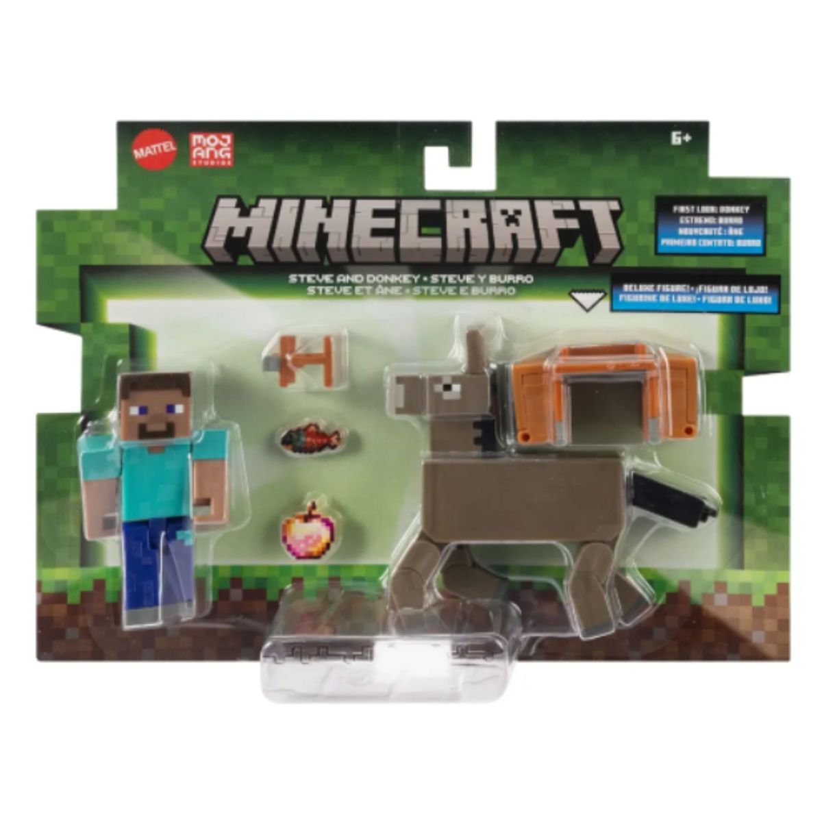 MINECRAFT - Figura Minecraft Steve and Donkey Pack de Figuras