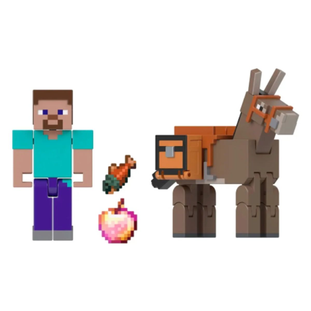MINECRAFT - Figura Minecraft Steve and Donkey Pack de Figuras