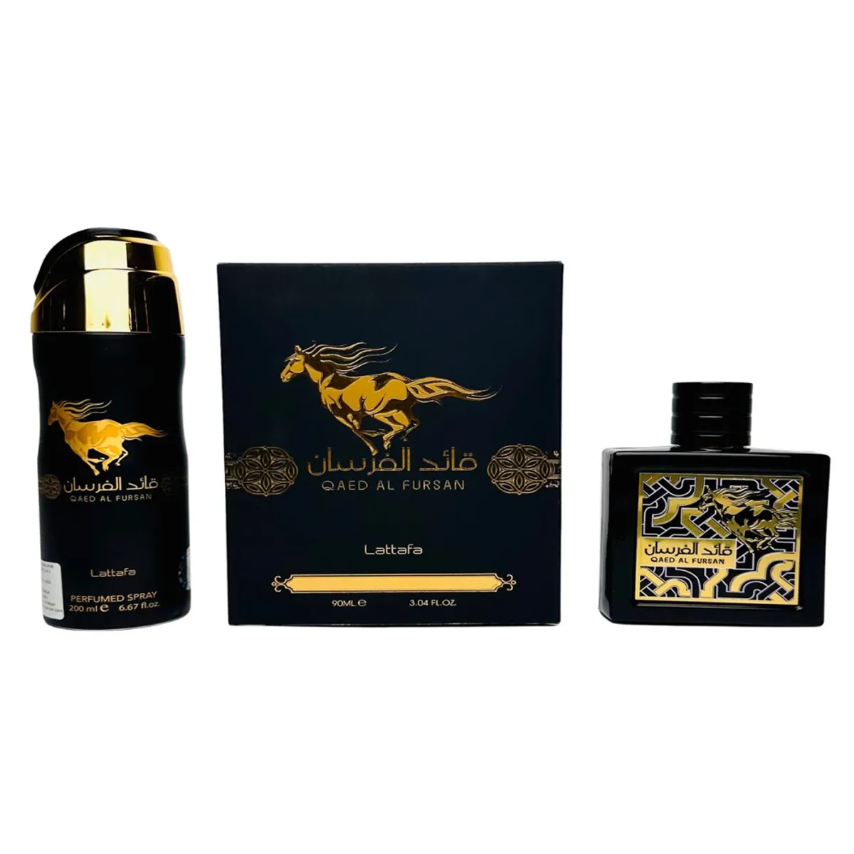 LATTAFA - Perfume Qaed Al Fursan Lattafa 100ML + Spay Qaed Al Fursan 200ML