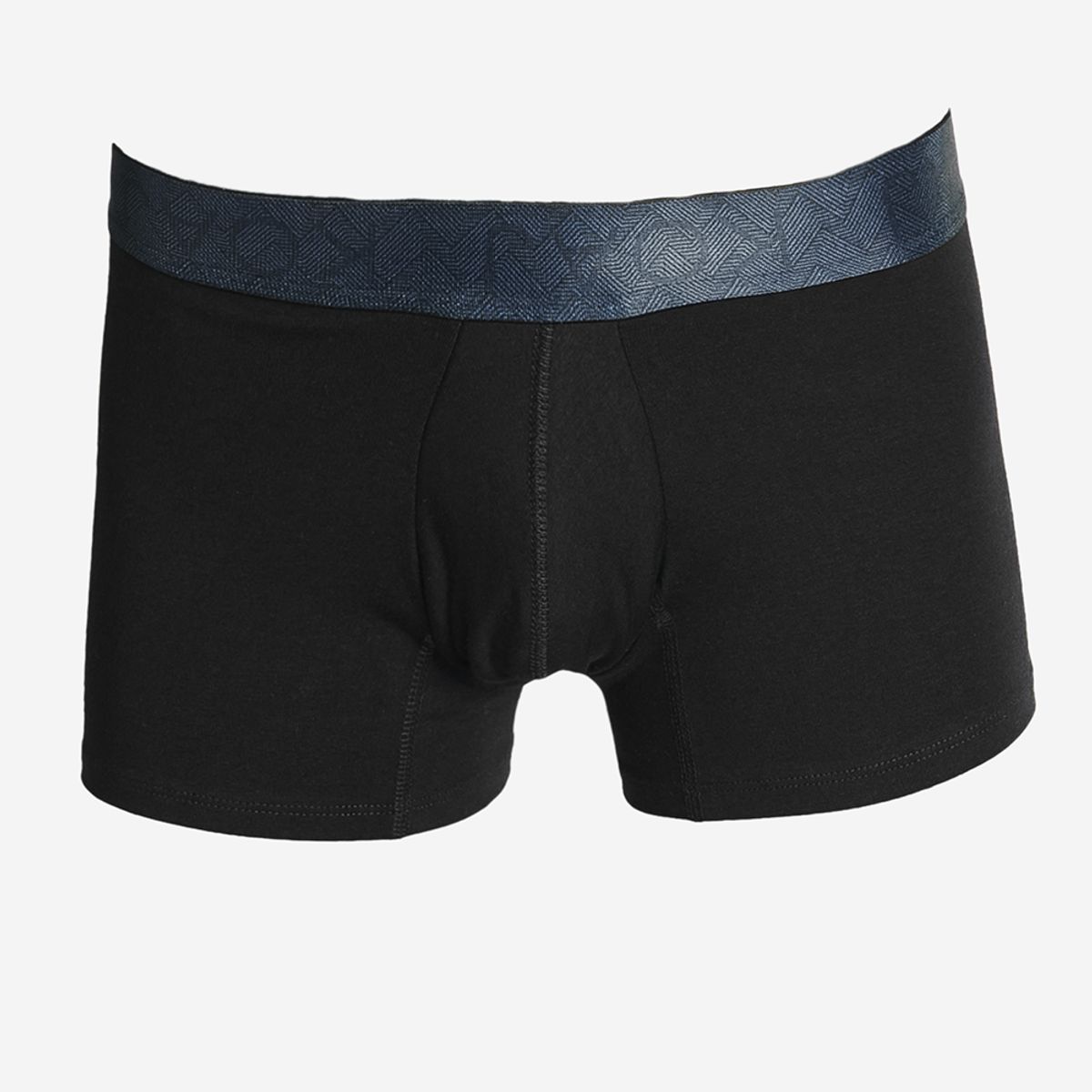 KOAJ - KOAJ Bóxer trunk-corto negro con cintura elástica estampada Hombre