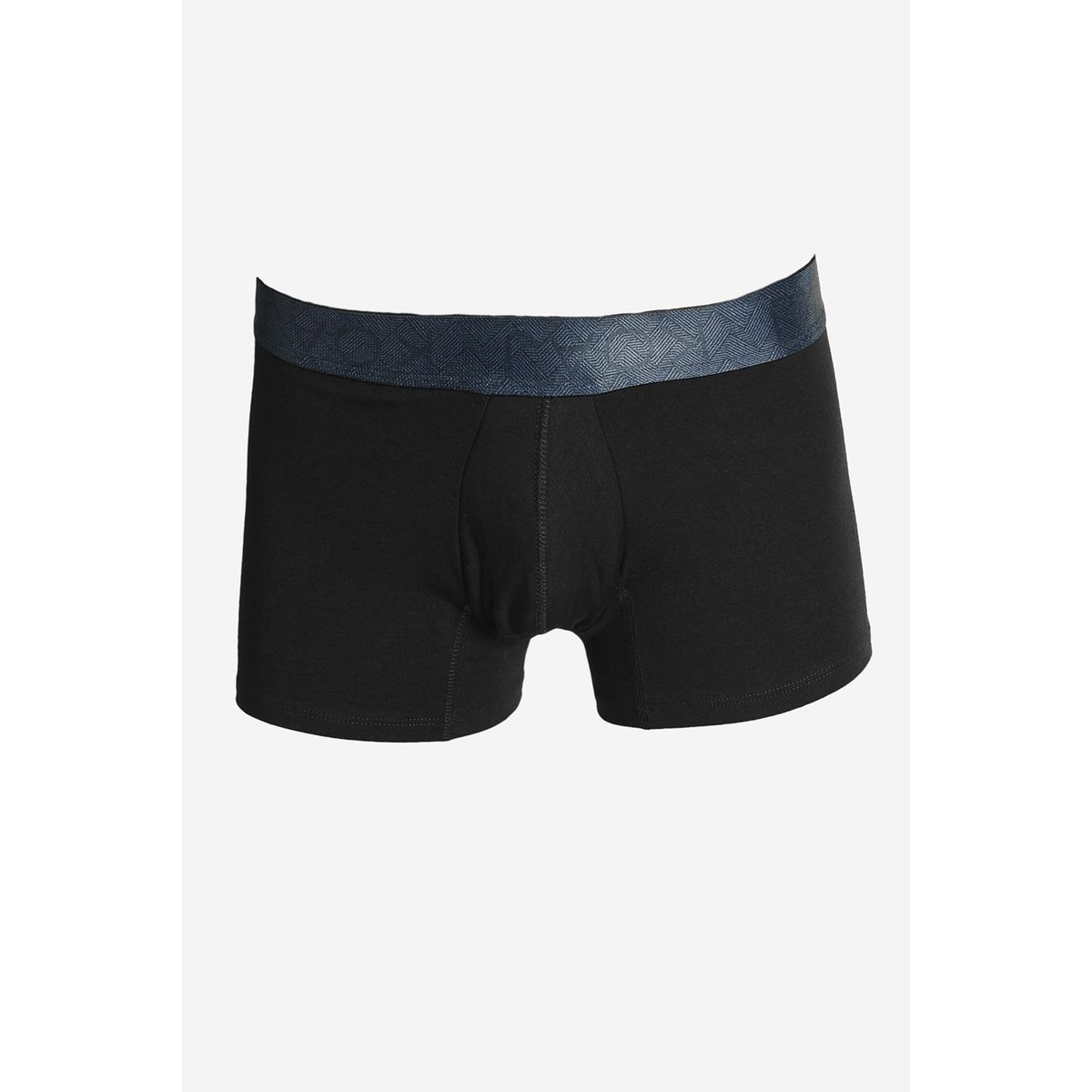 KOAJ - KOAJ Bóxer trunk-corto negro con cintura elástica estampada Hombre
