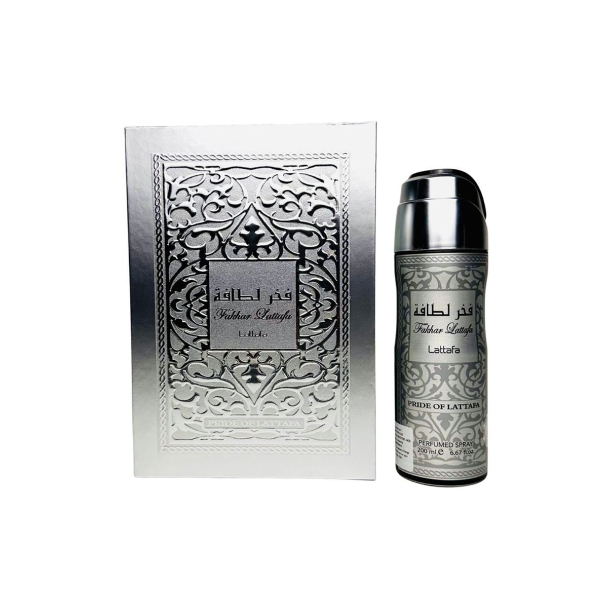 LATTAFA - Perfume Fakhar Platin Lattafa 100ML + Spray Fakhar Black