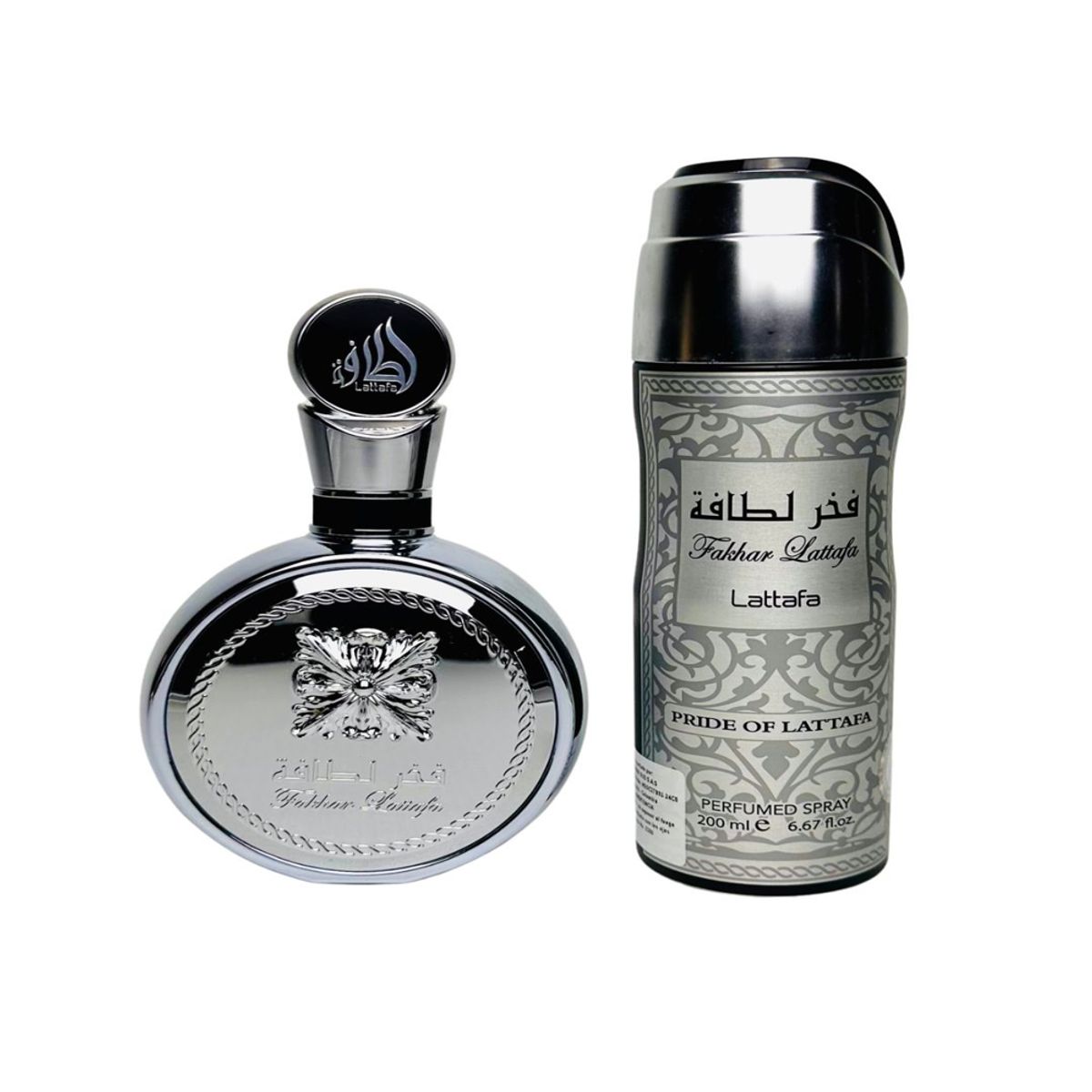 LATTAFA - Perfume Fakhar Platin Lattafa 100ML + Spray Fakhar Black