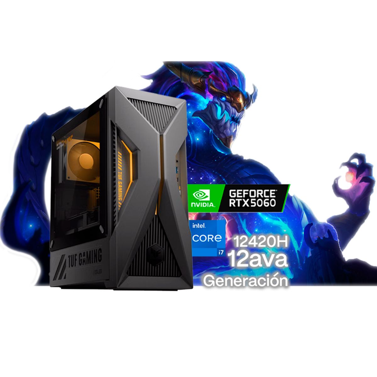 ASUS - Torre PC Gamer ASUS TUF Intel Core i7 13620H RAM 32GB SSD 256 GB RTX 5060 8 GB