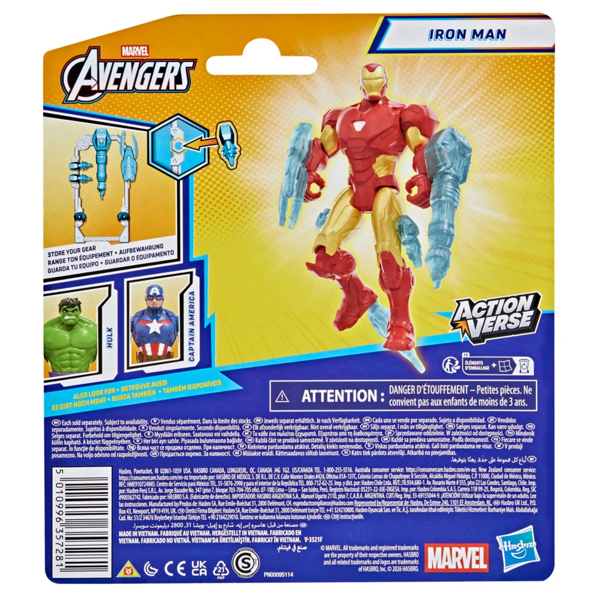MARVEL - Figura de Acción Iron Man Marvel Avengers ActionVerse