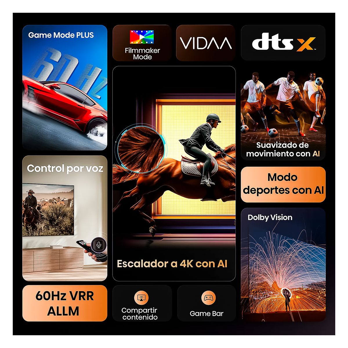 HISENSE - Televisor Hisense 70″ Pulgadas A6NV Smart TV UHD 4K Cine en Casa