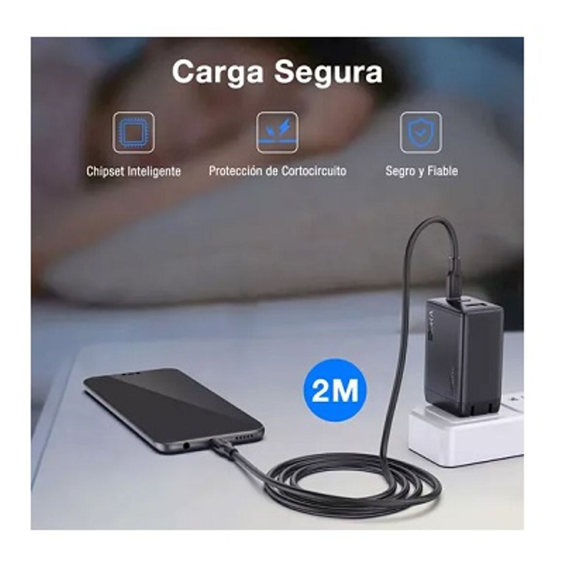 GENERICO - Cargador Rápido 1Hora GAR322 GaN 65W con Cable Tipo C