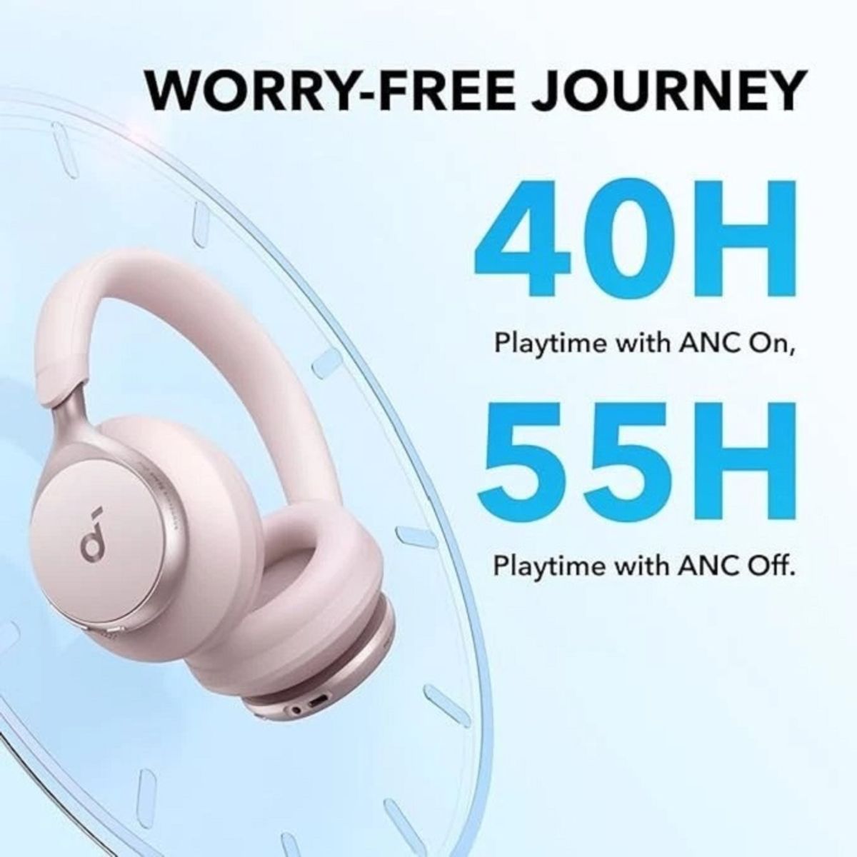 SOUNDCORE - Auriculares Inalámbricos Soundcore Space One 40h, Pink