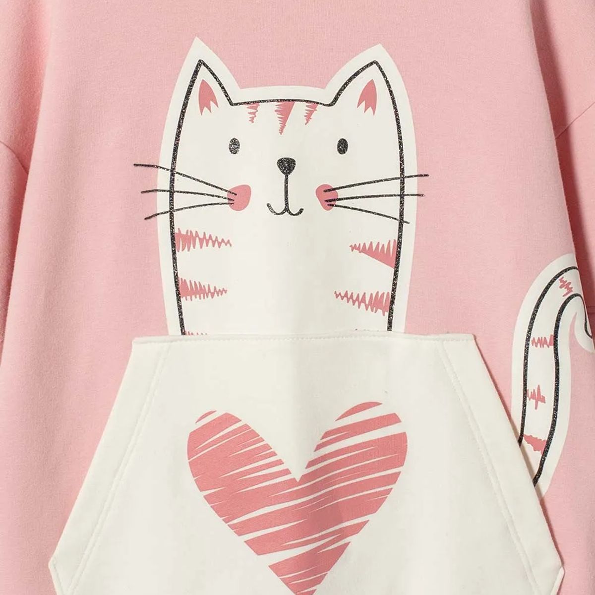 MIC - Buzo de Mic con capucha rosado para niña