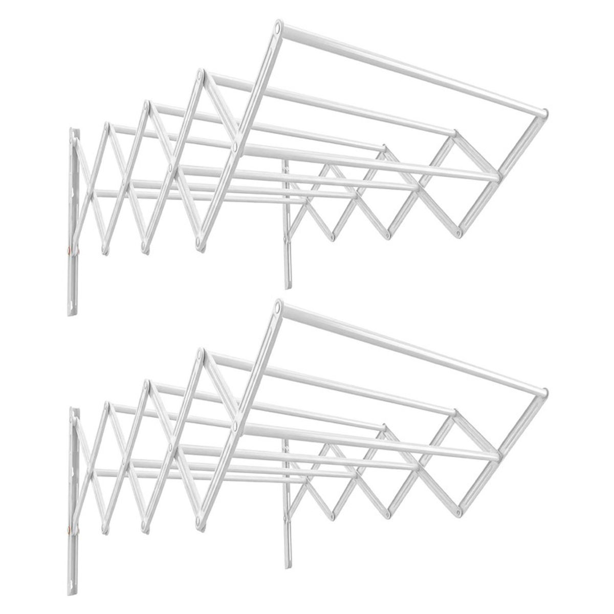 ENERGY PLUS - Set x2 Tendedero Plegable Ropa 50x104cm Acero Cap. 60 Lb