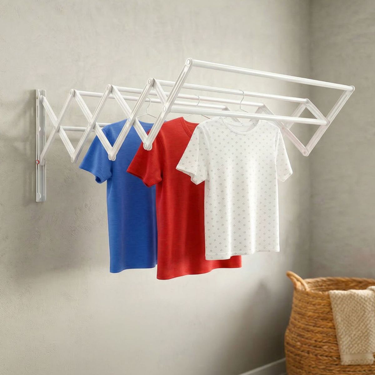 ENERGY PLUS - Set x2 Tendedero Plegable Ropa 50x104cm Acero Cap. 60 Lb