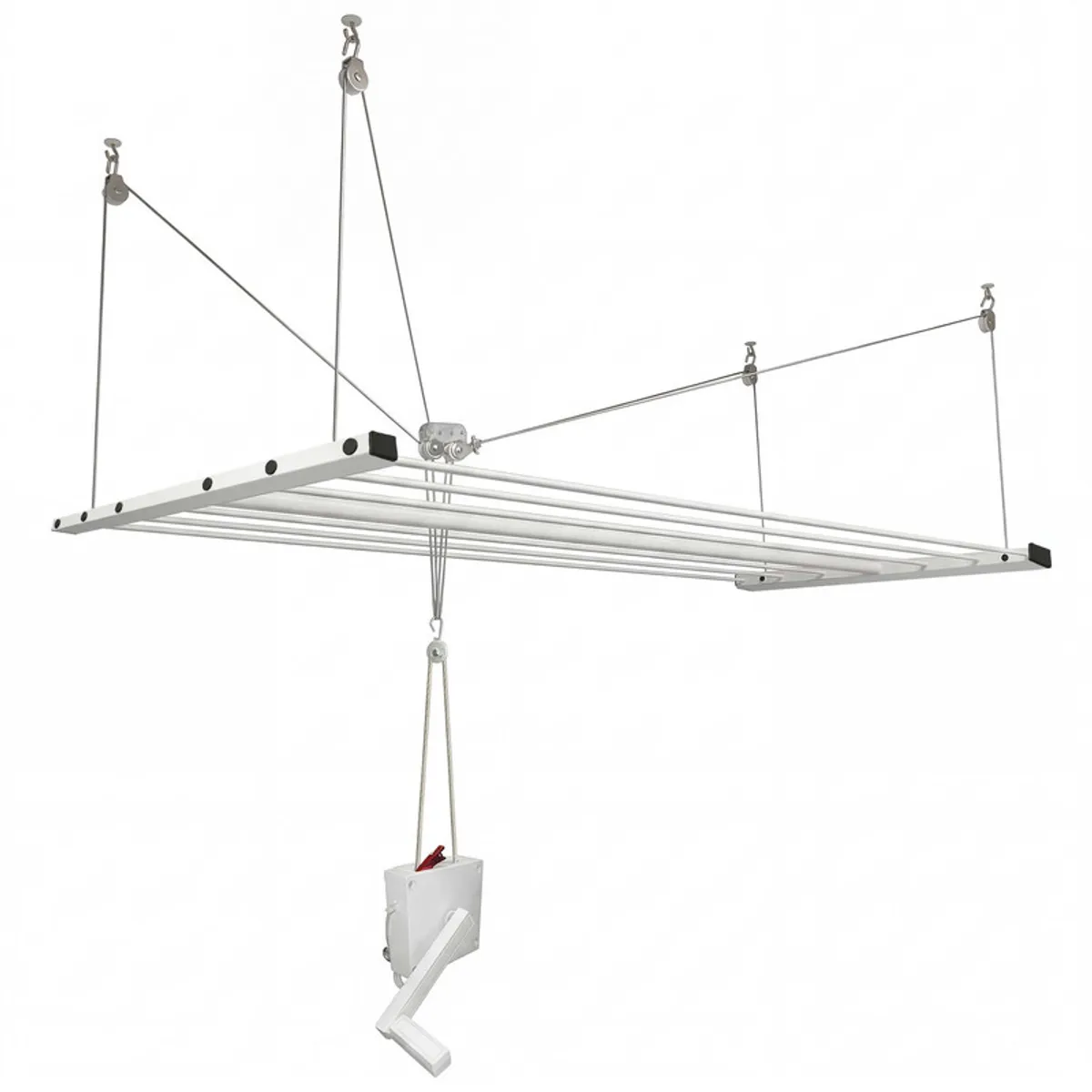 ENERGY PLUS - Tendedero De Techo Con Polea Elevable 100x69cm Acero 100 Lbs