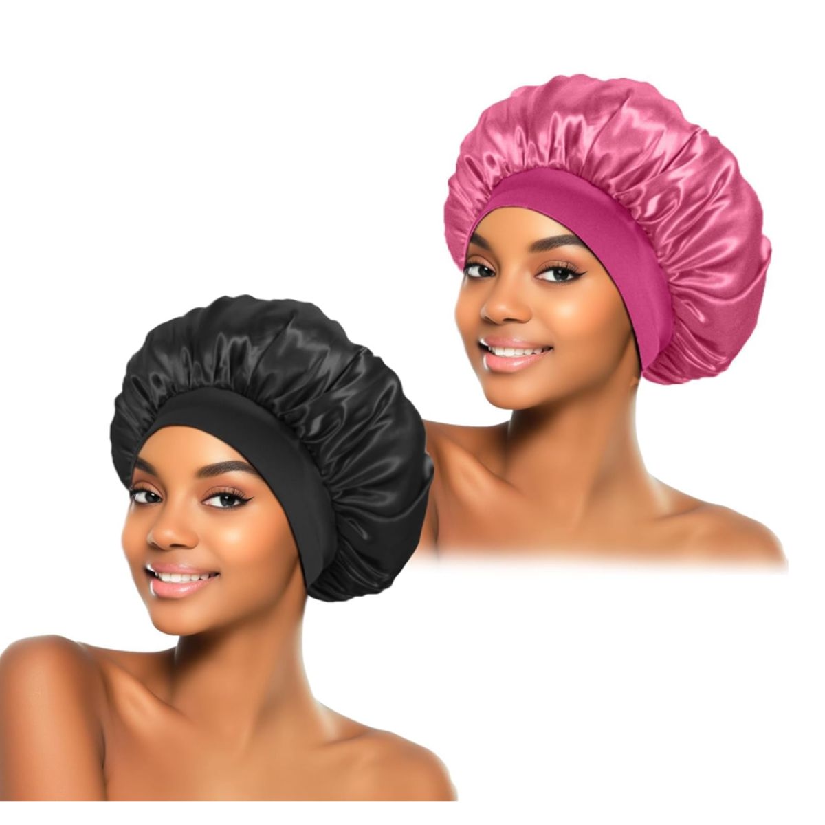 GENERICO - 2 Gorros De Satin Para Dormir Antifrizz Proteccion Cabello Noche
