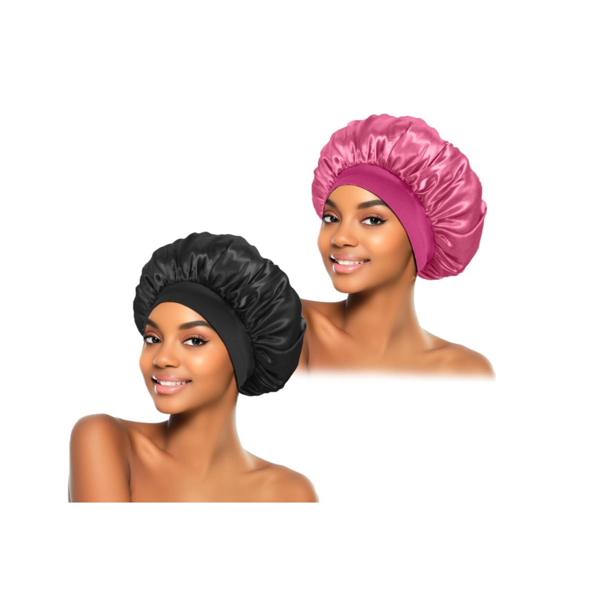 GENERICO - 2 Gorros De Satin Para Dormir Antifrizz Proteccion Cabello Noche