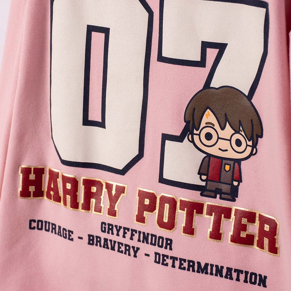 WARNER BROS - Conjunto de Harry Potter con pantalón largo rosado para niña