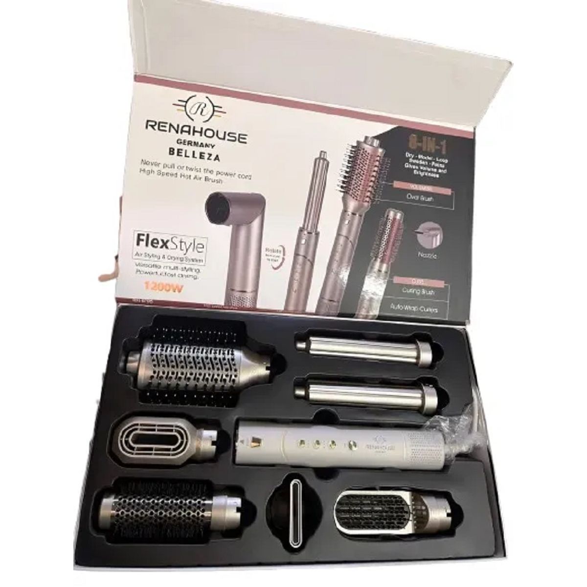 RENAHOUSE - Multiestilizador Cabello 8en1 Renahouse Flexstyle & Drying