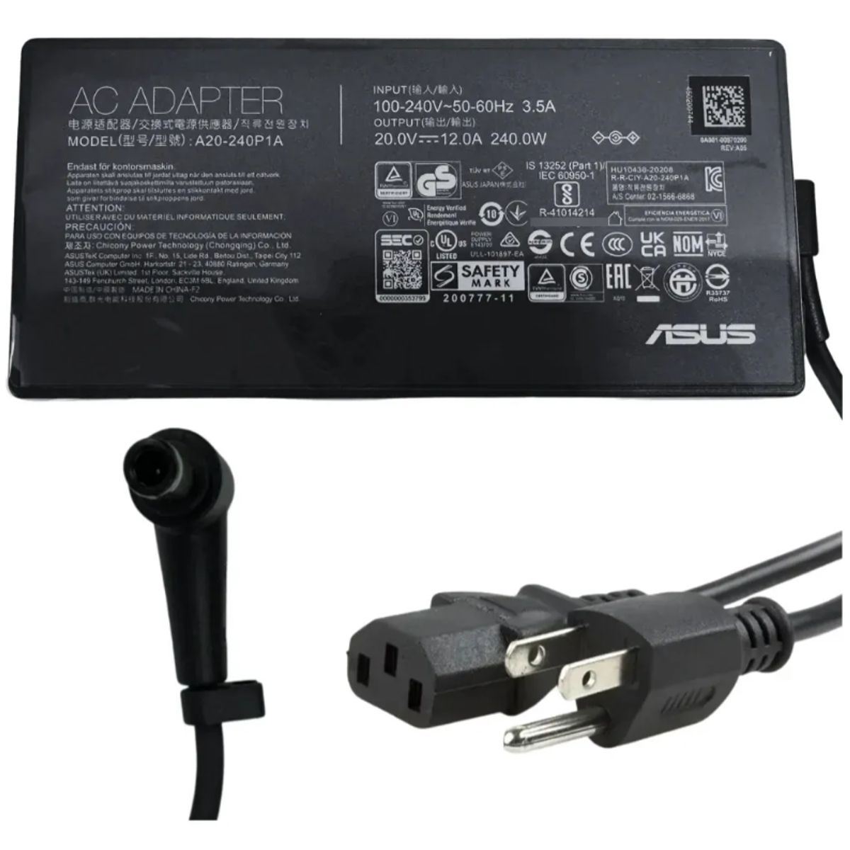 ASUS - Cargador Asus ROG STRIX Gaming 100% Original 20V 12.0A 240W