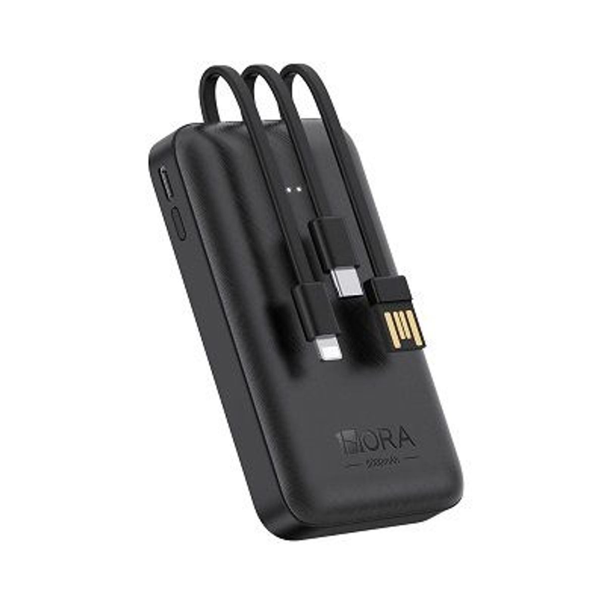 GENERICO - GAR261 Power Bank Mini Portátil 5000mAh con 3 Cables Negro
