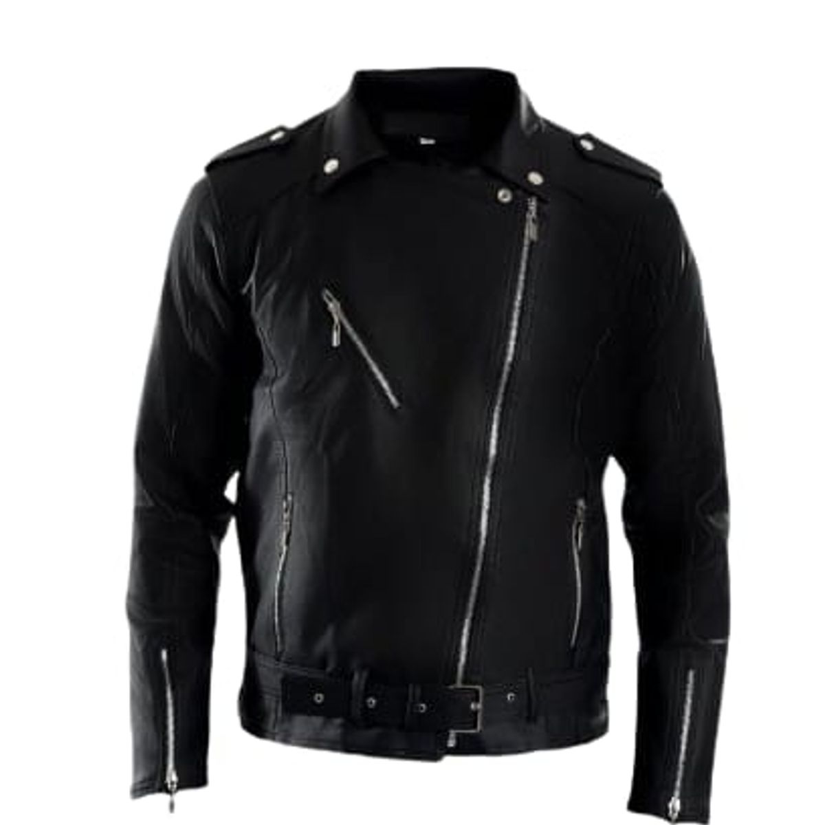 GENERICO - Chaqueta clásica con correa tipo cuero, para hombre